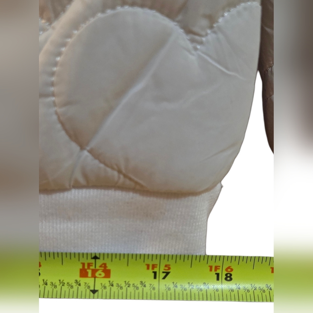 Free Haven - NEW Spring Cropped Puffer Quilted Heart Shape Light Jacket - Picture 8 of 9